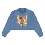 Jubiloré "Powers" Women’s Crop Collared Sweatshirt