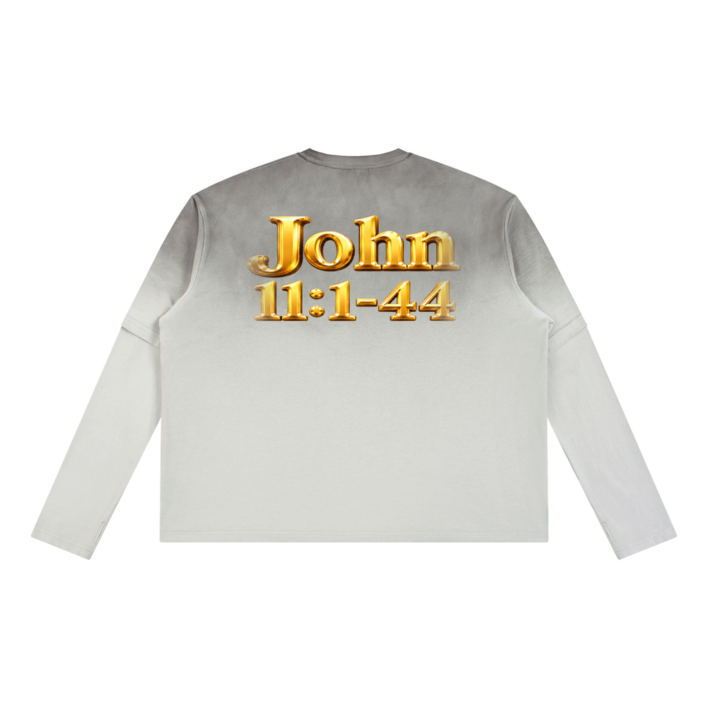 Jubilore "Jesus Resurrects Lazarus" Unisex Vintage Wash Layered T-Shirt