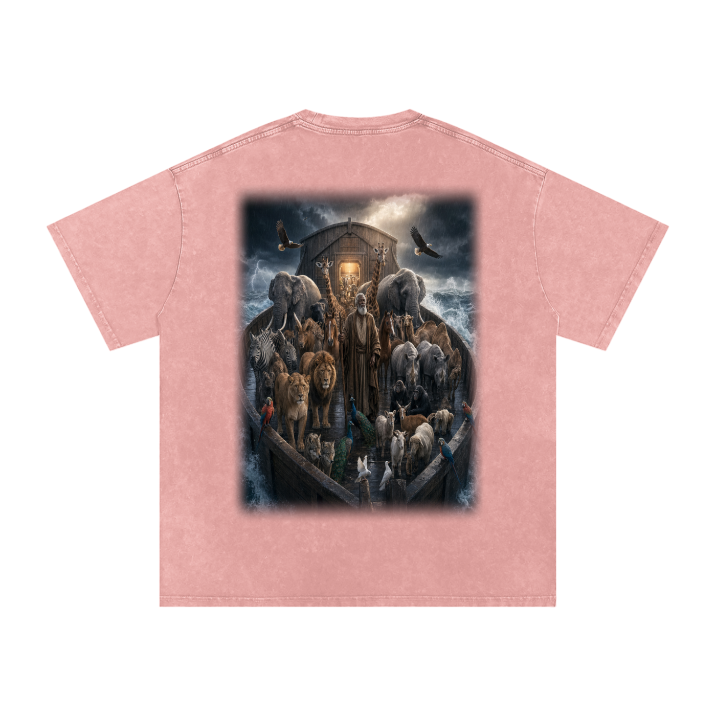 Jubilore "Noah" Snow Washed Oversized Cotton T-Shirt