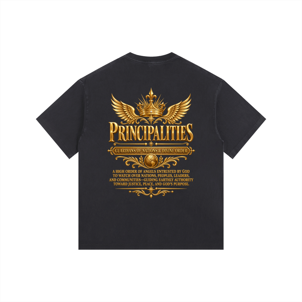 Jubilore "Principalities" Vintage Washed Oversized Cotton T-Shirt