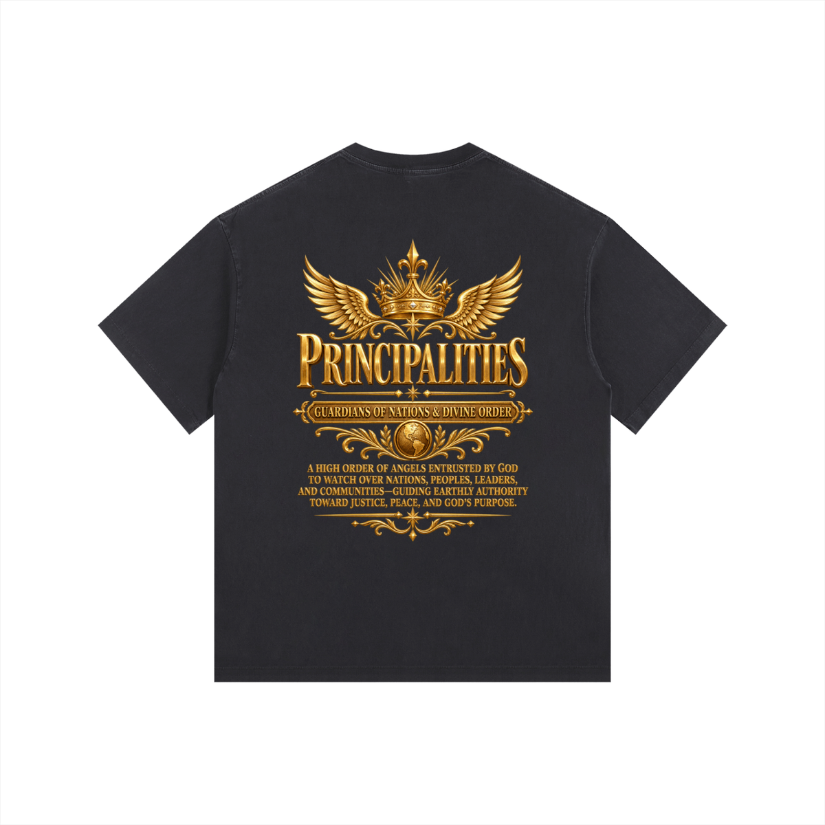 Jubilore "Principalities" Vintage Washed Oversized Cotton T-Shirt