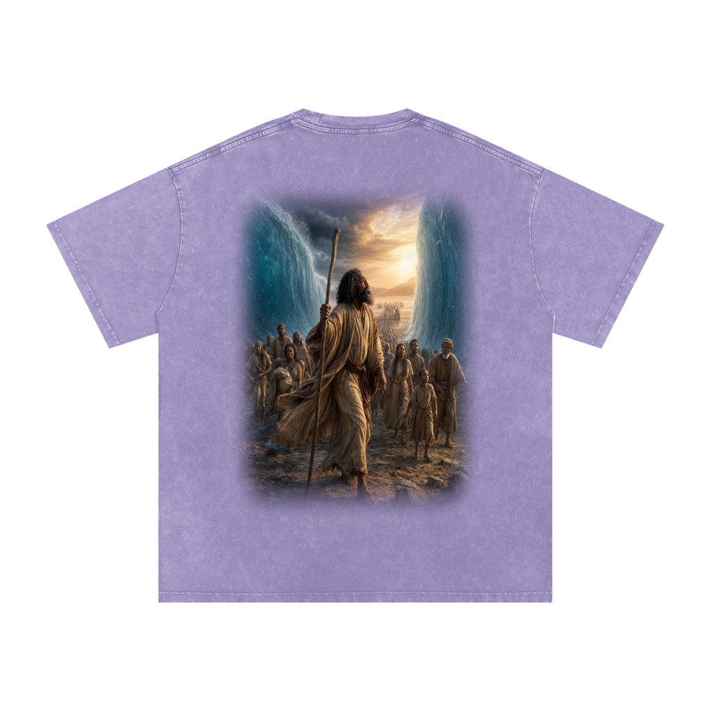 Jubilore “Moses” Snow Washed Oversized Cotton T-Shirt