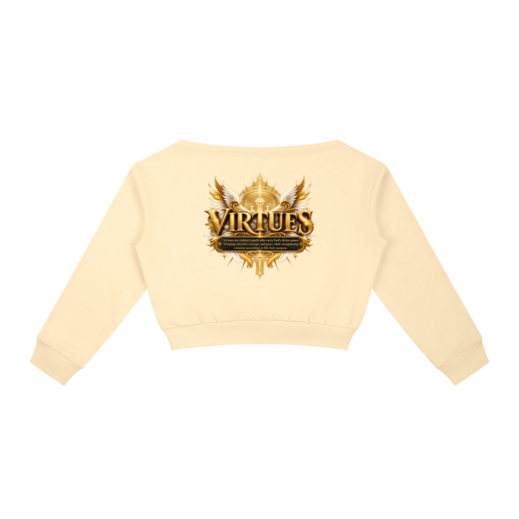 Jubiloré "Virtues" Women's Off-Shoulder Sweatshirt