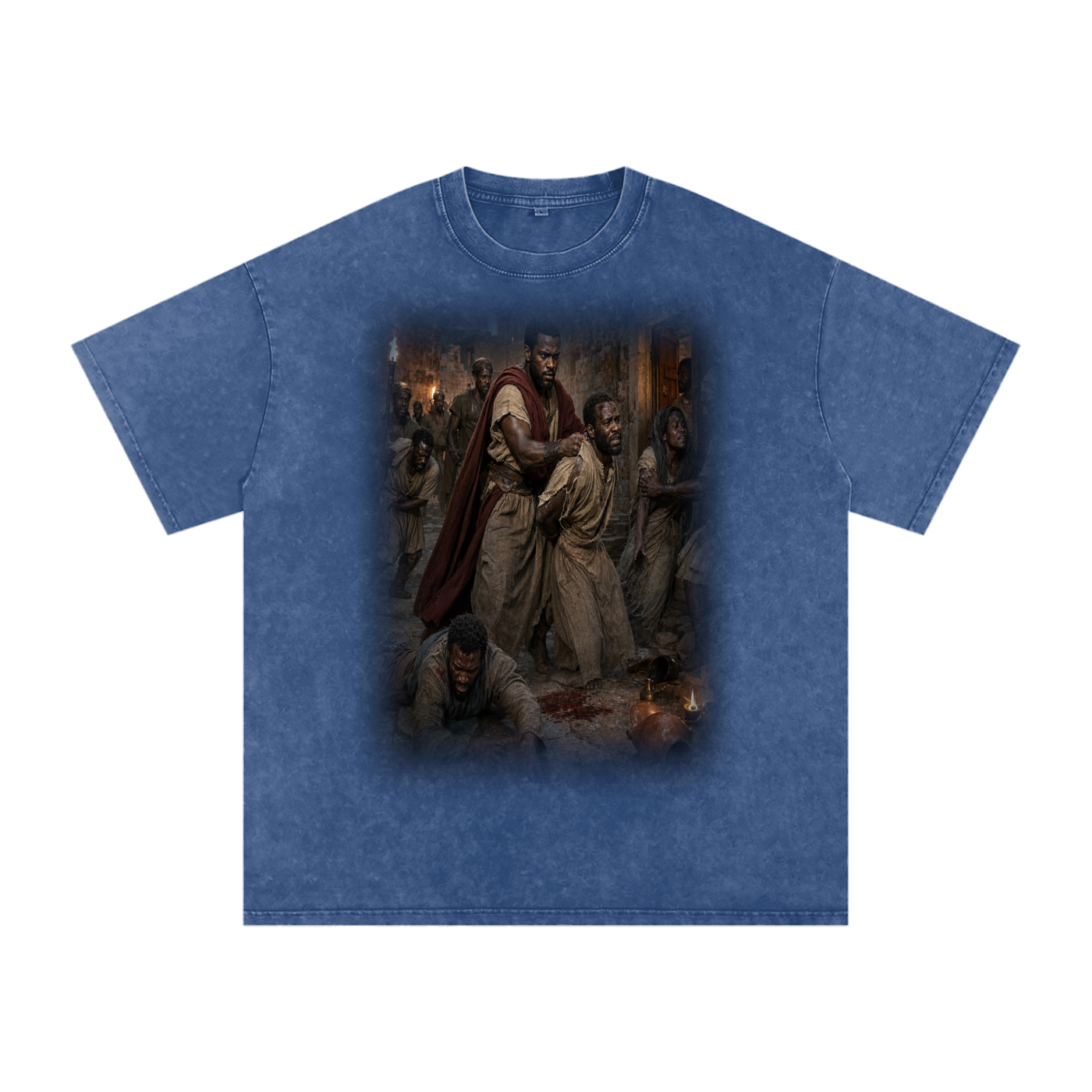 Jubilore “Paul” Snow Washed Oversized Cotton T-Shirt