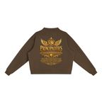Jubiloré "Principalities" Essential Fleece Mock-Neck Crew Sweatshirt