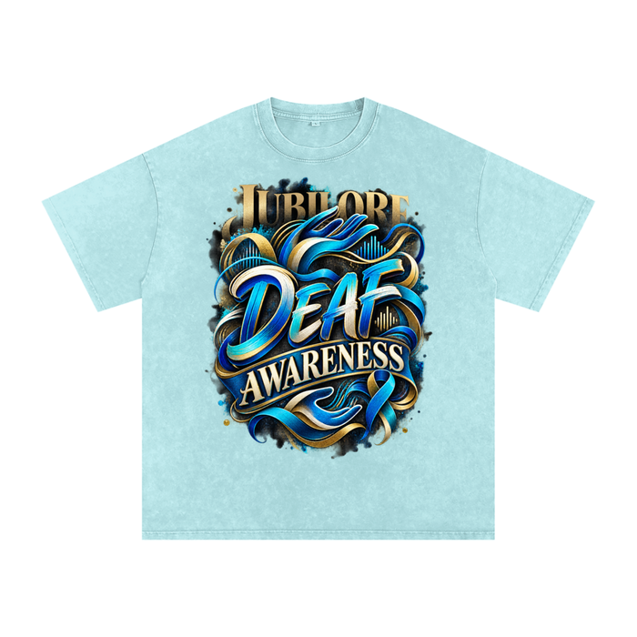 Jubilore "DA" Snow Washed Oversized Cotton T-Shirt