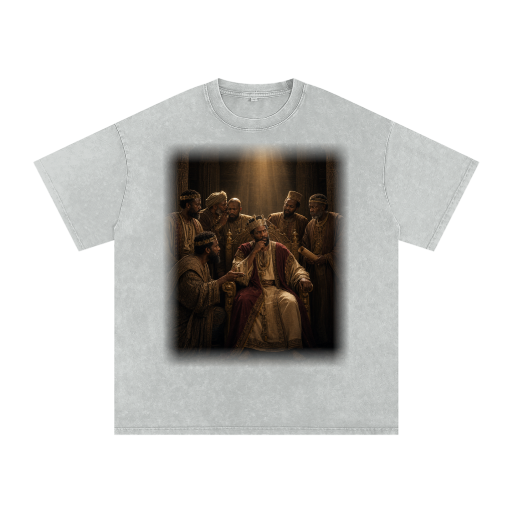 Jubilore "Daniel" Snow Washed Oversized Cotton T-Shirt