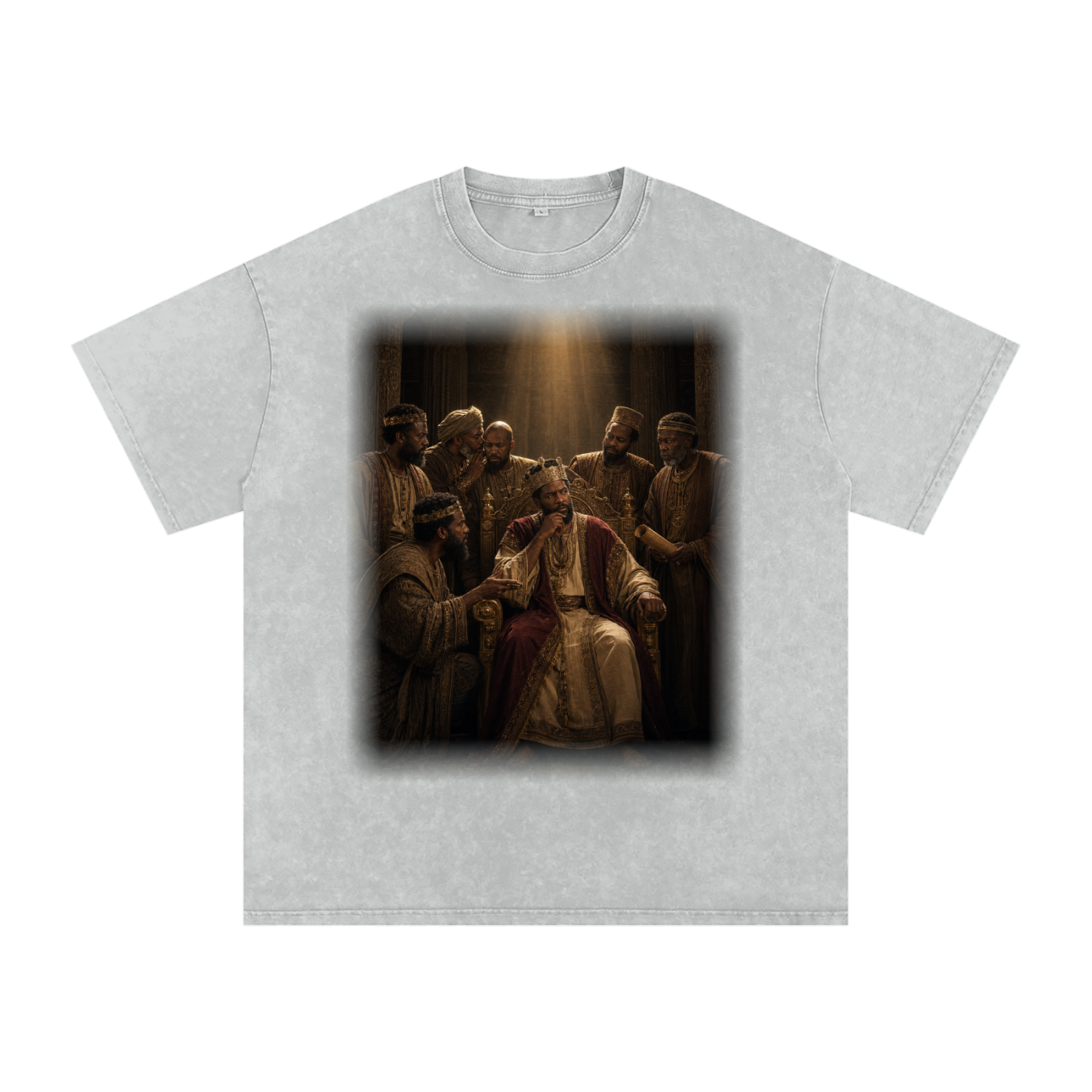 Jubilore "Daniel" Snow Washed Oversized Cotton T-Shirt