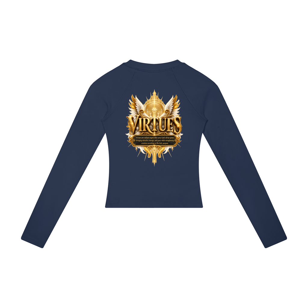 Jubiloré "Virtues" Women’s Slim Raglan Long Sleeve T-Shirt