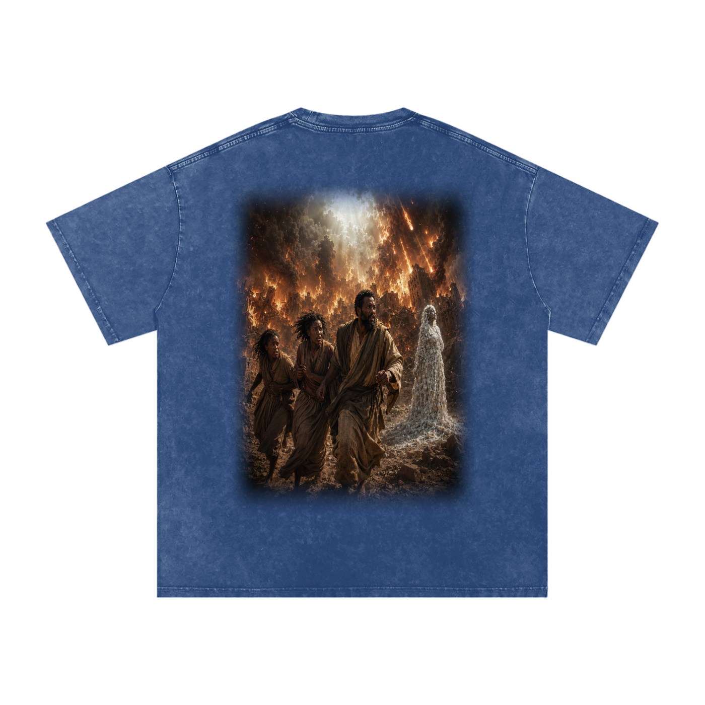 Jubilore "Sodom & Gomorrah" Snow Washed Oversized Cotton T-Shirt
