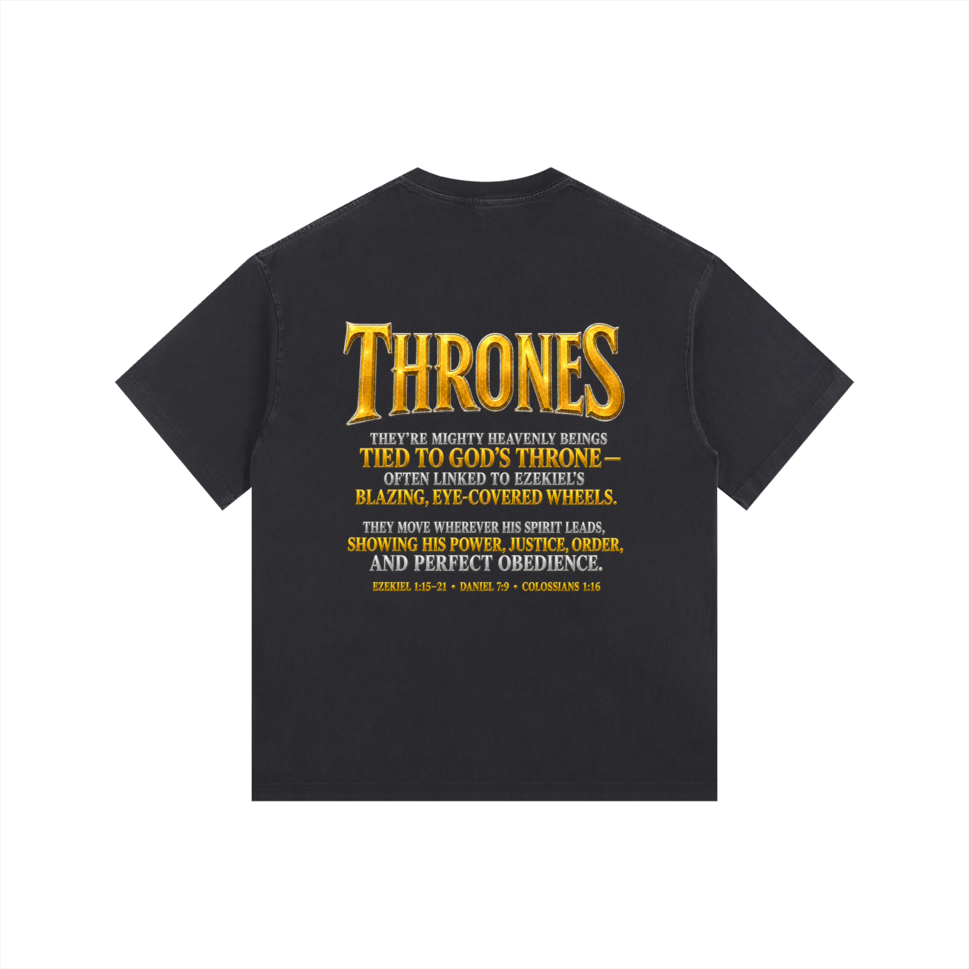 Jubilore Thrones Vintage Washed Oversized Cotton T-Shirt