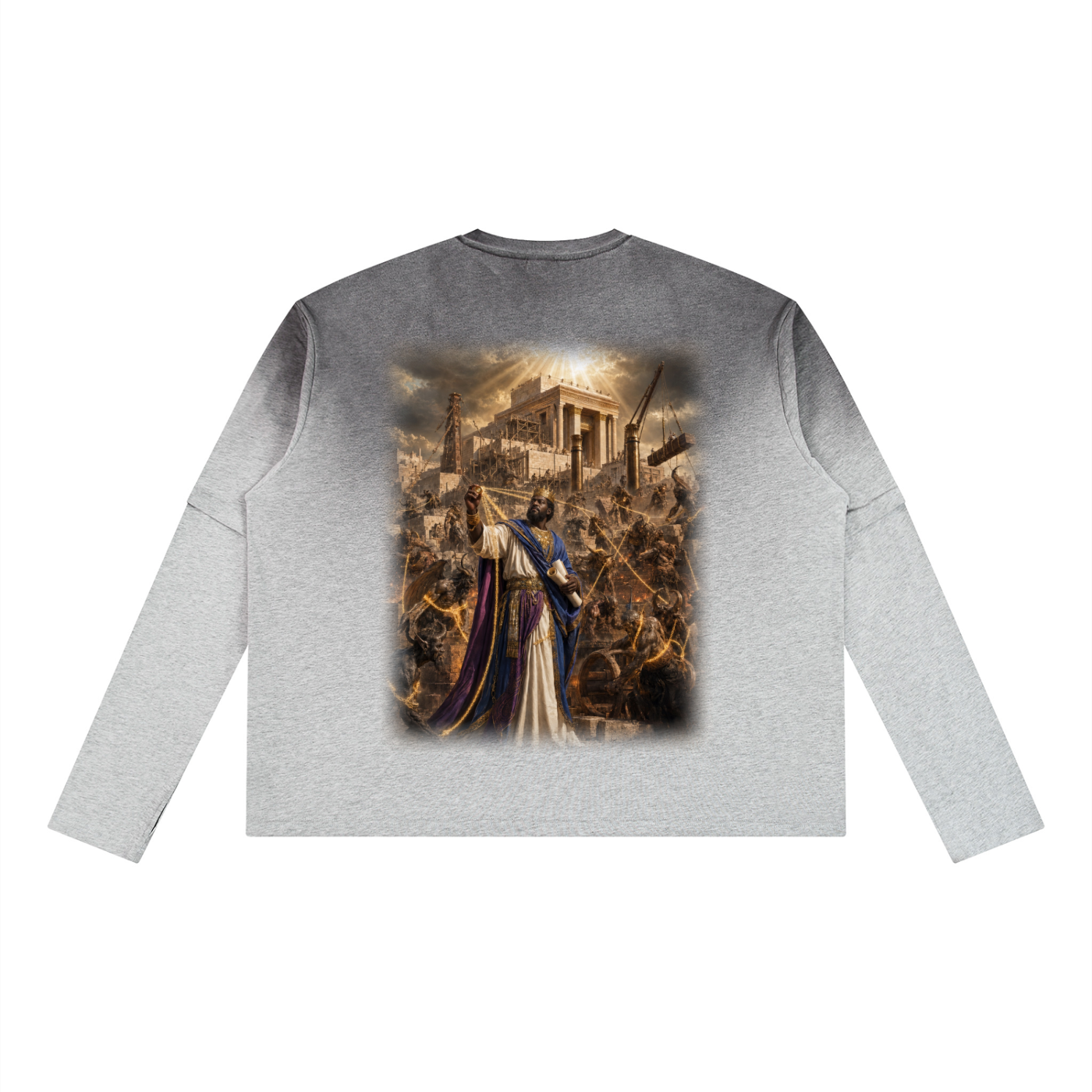 Jubilore “Solomon” Unisex Vintage Wash Layered T-Shirt