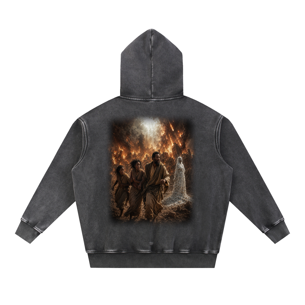 Jubilore "Sodom & Gomorroh" Snow Wash Fleece Oversize Hoodie