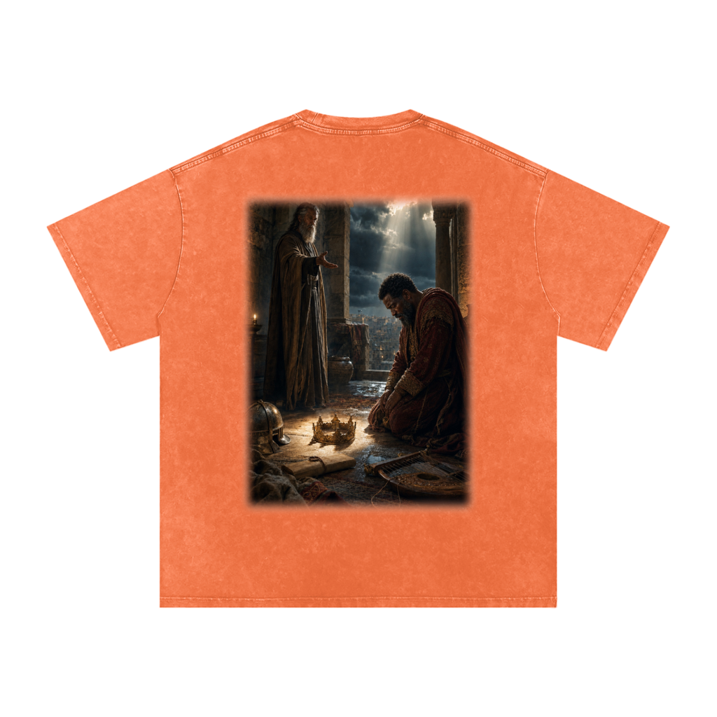 Jubilore “David” Snow Washed Oversized Cotton T-Shirt