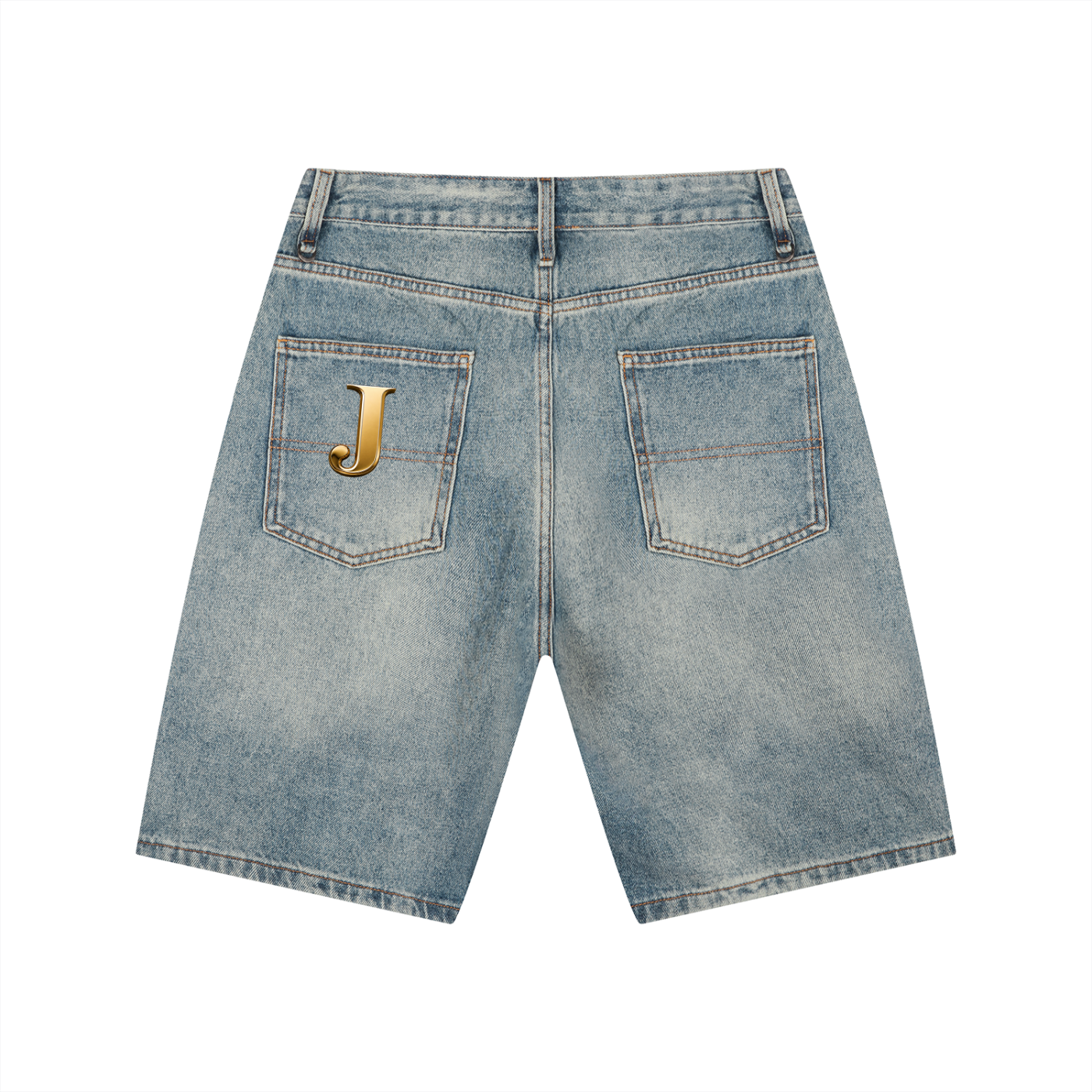 Jubilore Men's Vintage Wash Denim Shorts