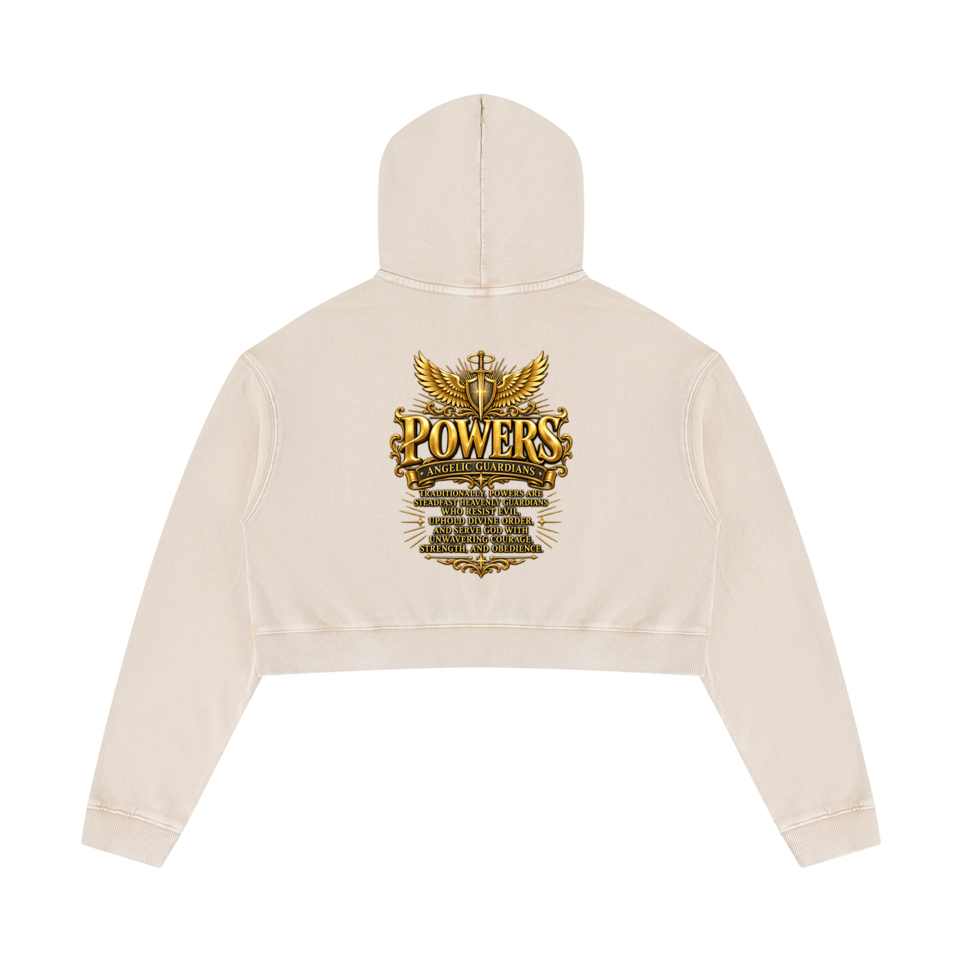 Jubiloré "Powers" Women’s Mineral Washed Crop Hoodie
