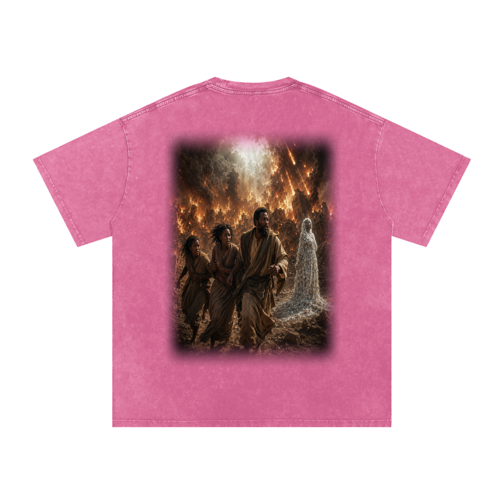 Jubilore "Sodom & Gomorrah" Snow Washed Oversized Cotton T-Shirt