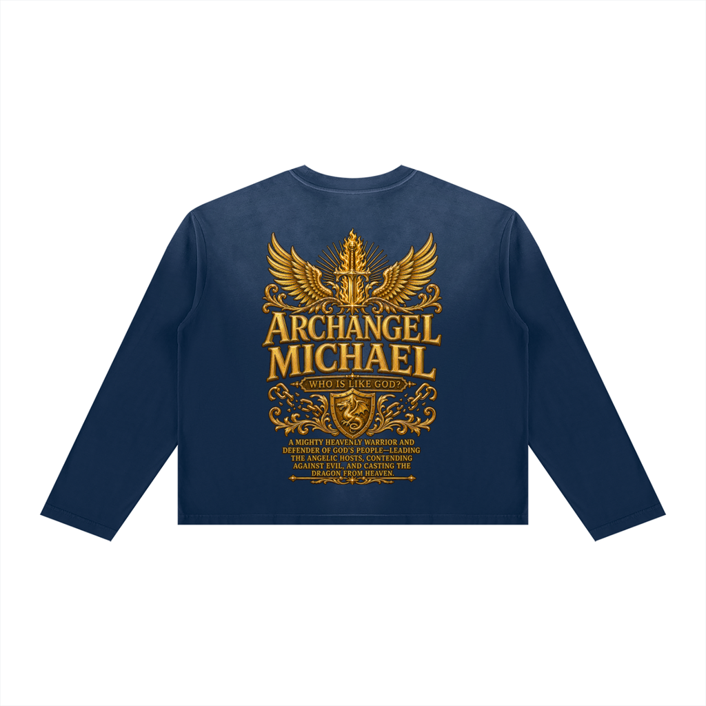 Jubilore "Michael" Unisex Sunfade Boxy Long Sleeve T-Shirt