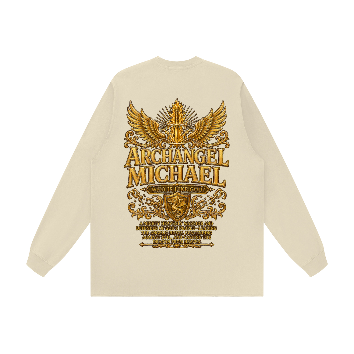 Jubilore "Michael" Unisex Raw Hem Long Sleeve T-Shirt