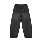 Jubilore Men's Sunfade Vintage Wash Barrel Leg Jeans