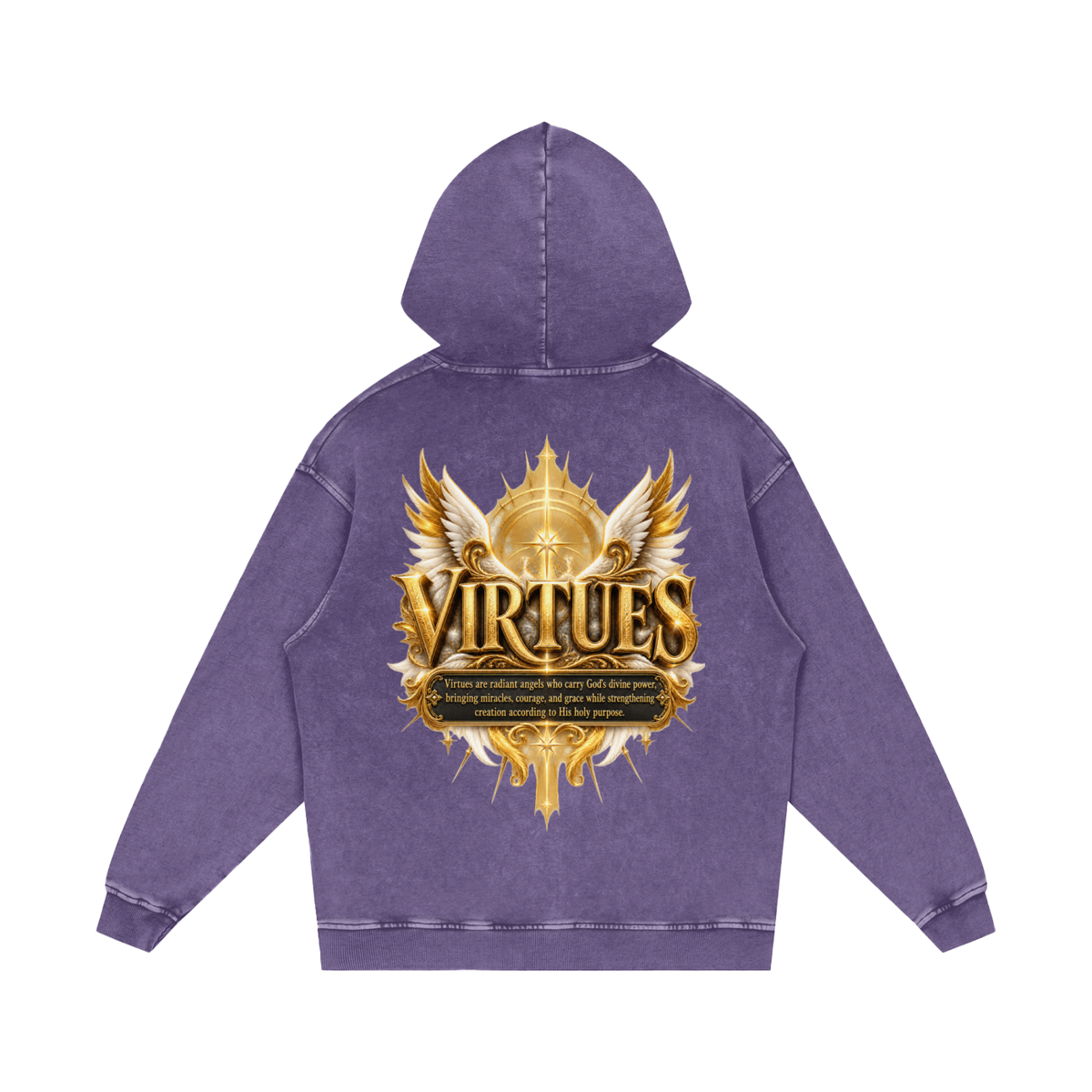 Jubilore "Virtues" Snow Washed Loose Cotton Hoodie