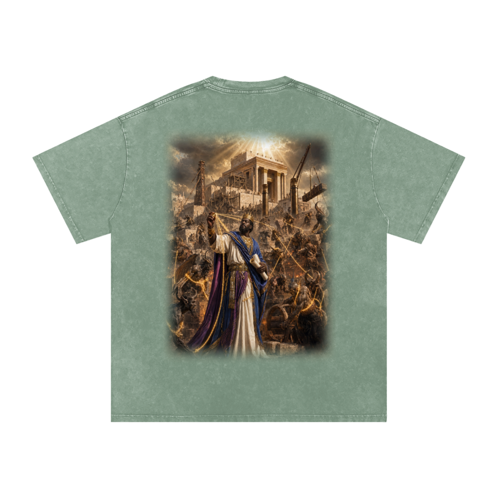 Jubilore “Solomon” Snow Washed Oversized Cotton T-Shirt