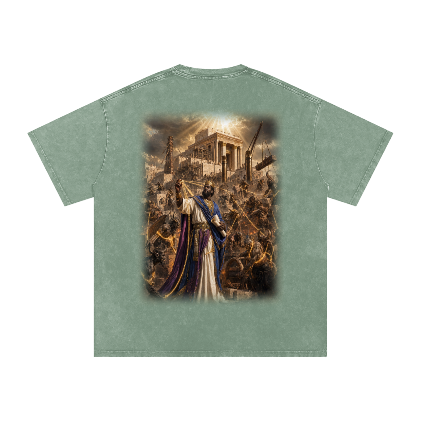 Jubilore “Solomon” Snow Washed Oversized Cotton T-Shirt