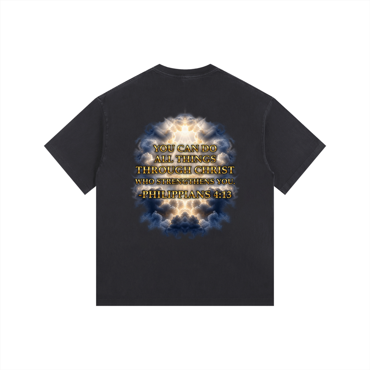 Jubilore "Christ Saves" Vintage Washed Oversized Cotton T-Shirt
