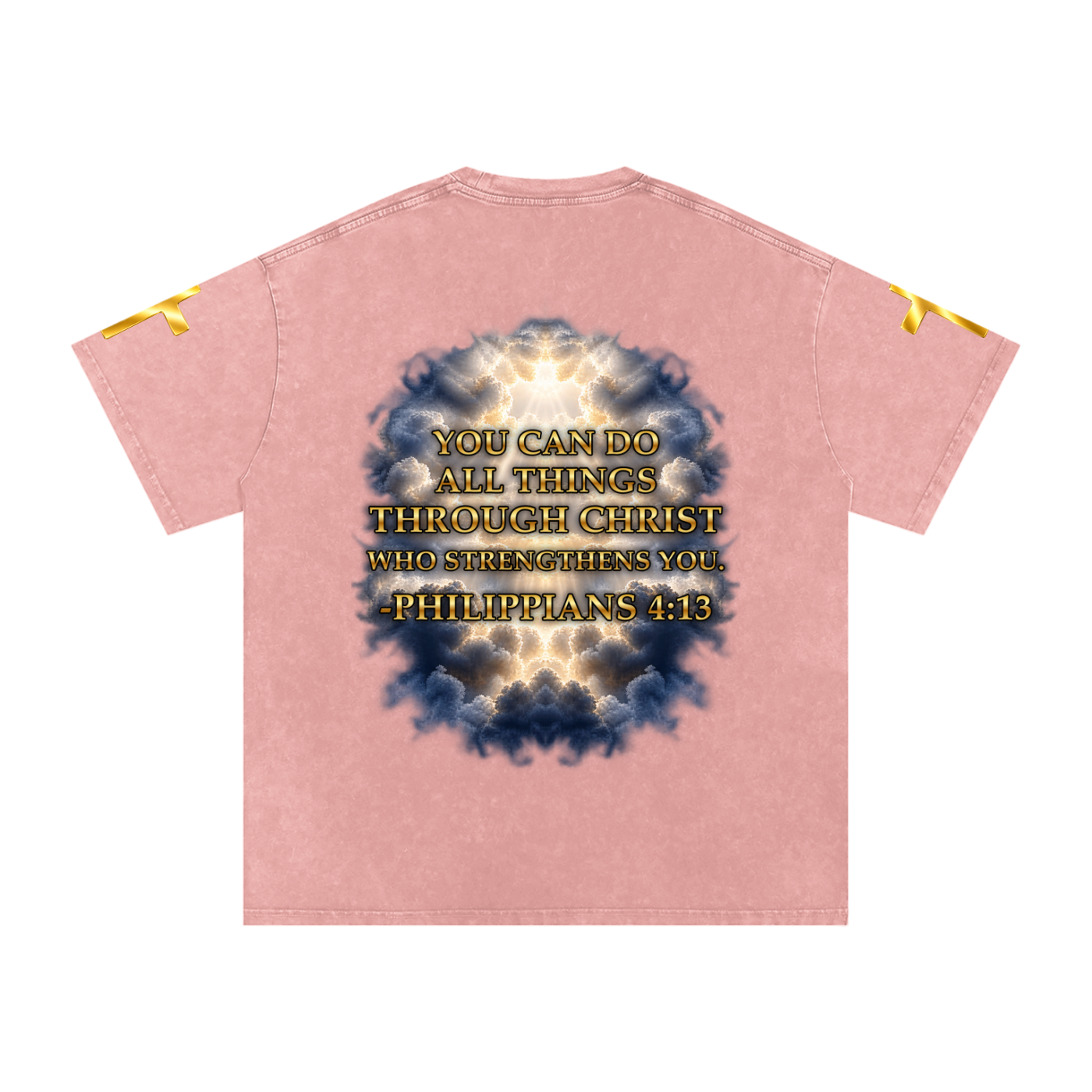 Jubilore "Christ Saves" Snow Washed Oversized Cotton T-Shirt