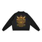 Jubiloré "Principalities" Essential Fleece Mock-Neck Crew Sweatshirt