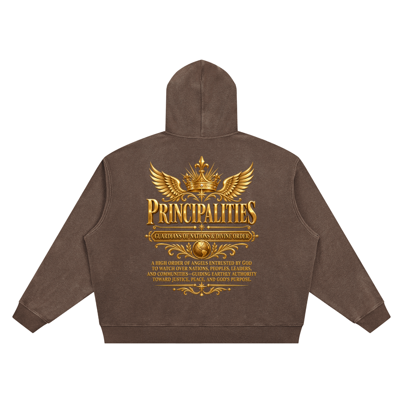 Jubilore "Principalities" Unisex Vintage Wash Waffle Boxy Hoodie