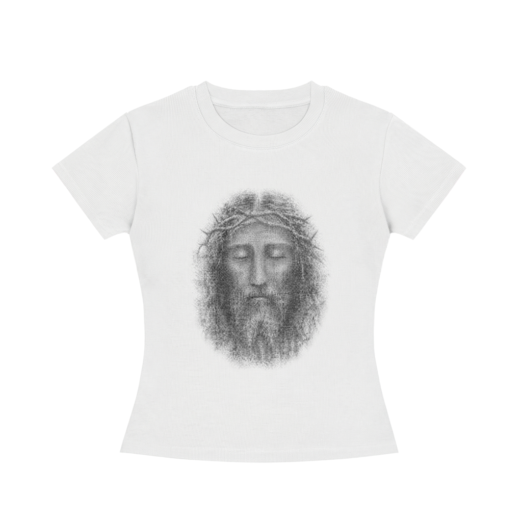 Jubiloré "Shroud of Turin" Women's Slim Fit Crewneck T-Shirt