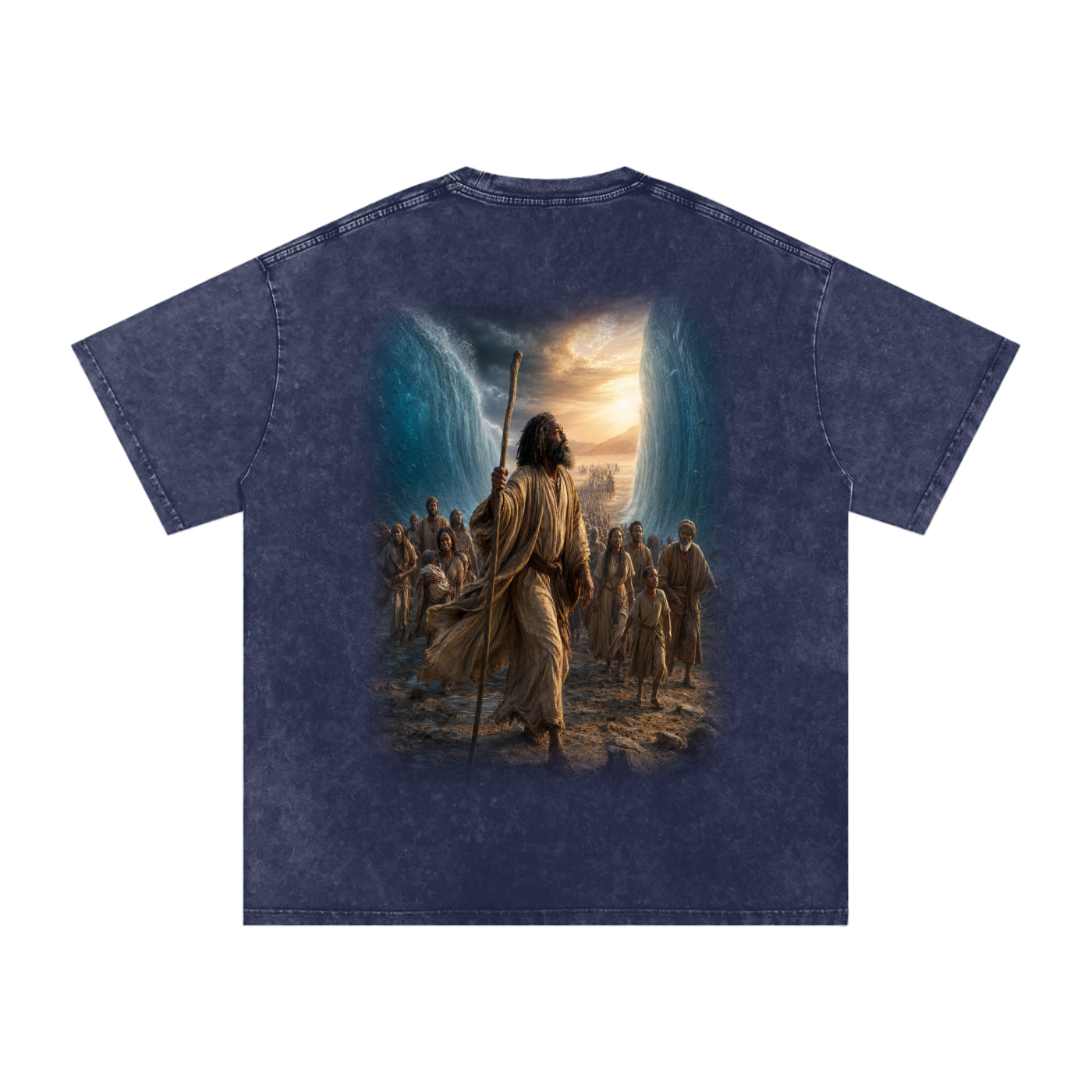 Jubilore “Moses” Snow Washed Oversized Cotton T-Shirt