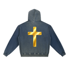 Jubilore "Jesus Is LORD" Vintage Washed Gradient Fleece Hoodie