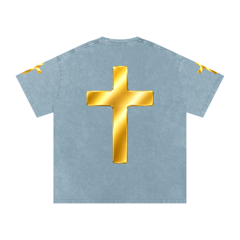Jubilore "Jesus Is LORD" Snow Washed Oversized Cotton T-Shirt