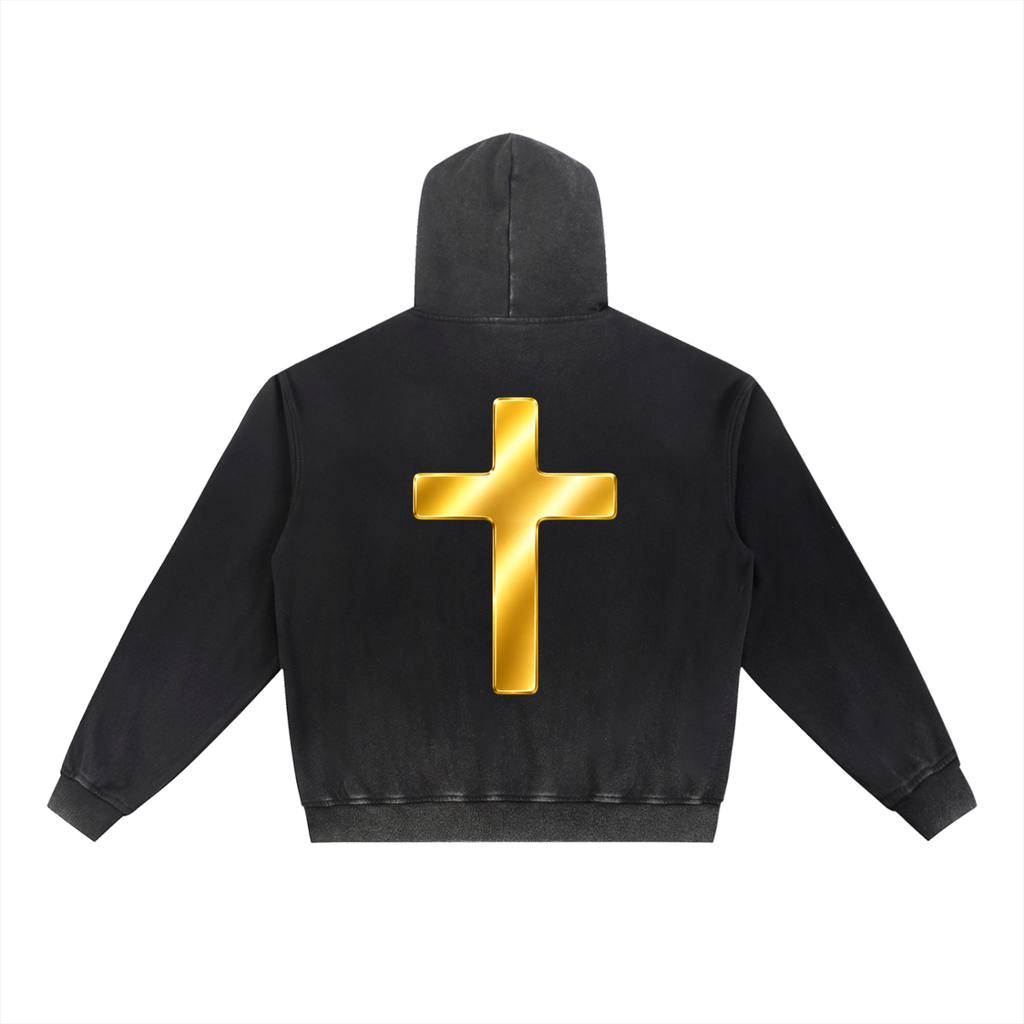 Jubilore "Jesus Is LORD" Vintage Washed Gradient Fleece Hoodie