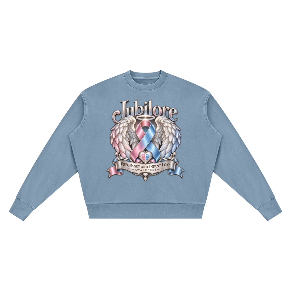 Jubilore "PILA" Unisex Vintage Wash Crewneck Sweatshirt