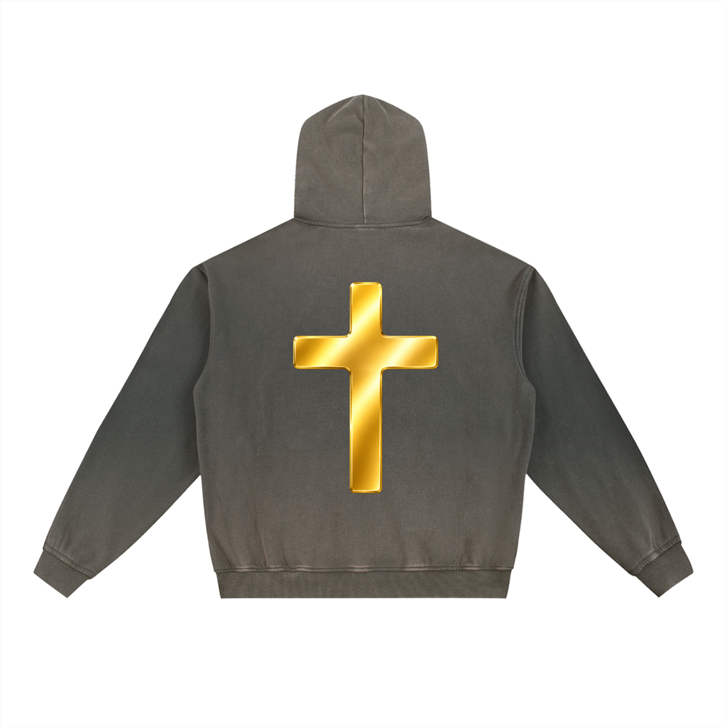 Jubilore "Jesus Is LORD" Vintage Washed Gradient Fleece Hoodie