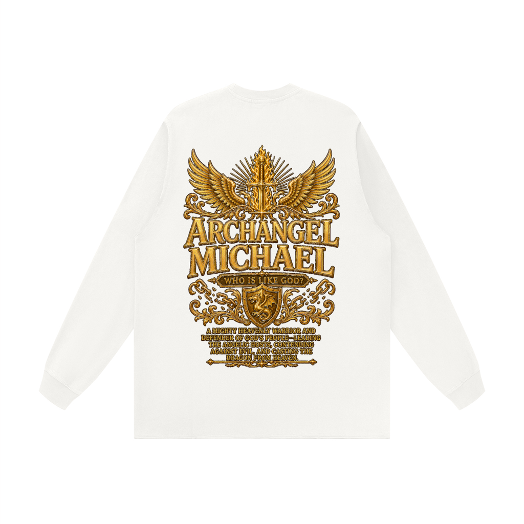 Jubilore "Michael" Unisex Raw Hem Long Sleeve T-Shirt