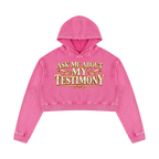 Jubiloré "AMMT" Women’s Mineral Washed Crop Hoodie