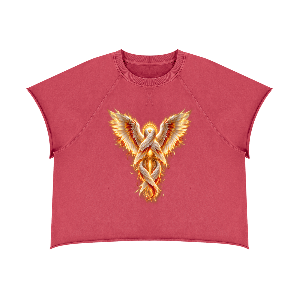 Jubilore Seraphim Unisex Vintage Wash Raw Edge Boxy T-Shirt