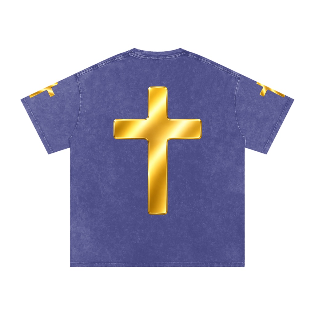 Jubilore "Jesus Is LORD" Snow Washed Oversized Cotton T-Shirt