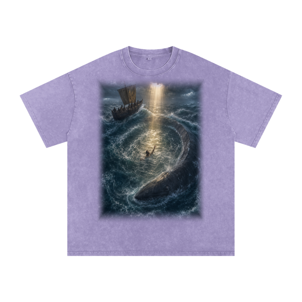 Jubilore "Jonah" Snow Washed Oversized Cotton T-Shirt