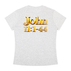 Jubiloré “Jesus Resurrects Lazarus” Women's Slim Fit Crewneck T-Shirt