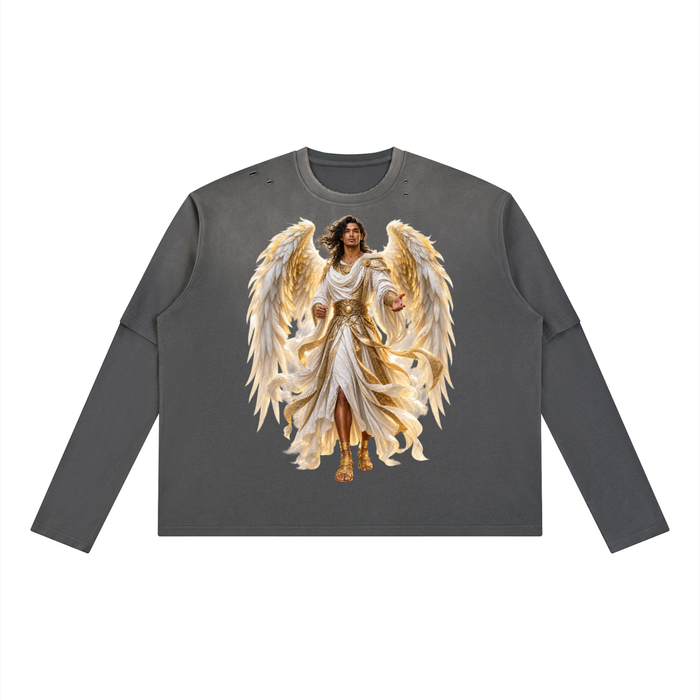 Jubilore "Gabriel" Unisex Vintage Wash Layered T-Shirt