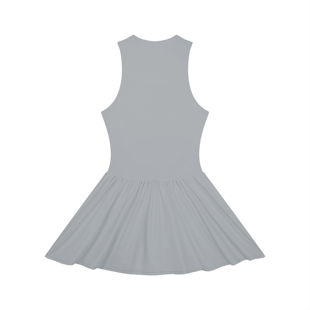 Jubilore Women’s Ruched Sleeveless Full-Zip Dress