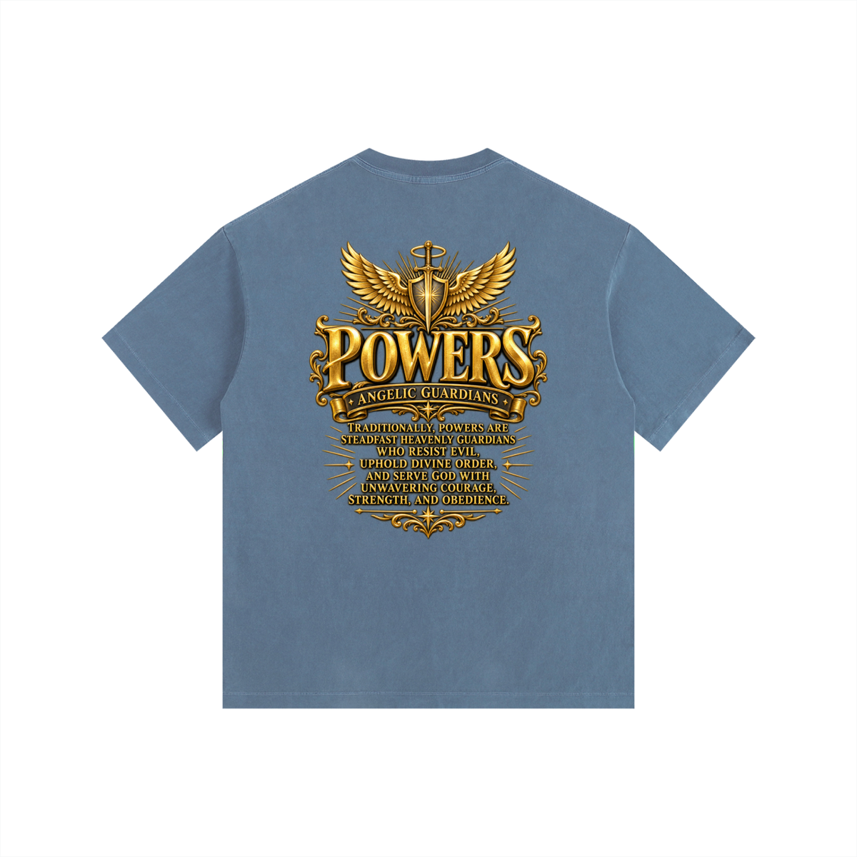 Jubilore "Powers" Vintage Washed Oversized Cotton T-Shirt