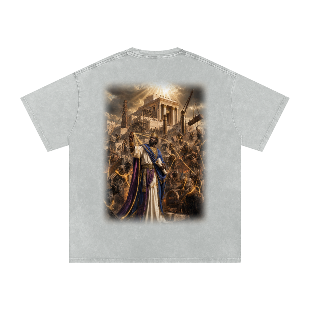 Jubilore “Solomon” Snow Washed Oversized Cotton T-Shirt