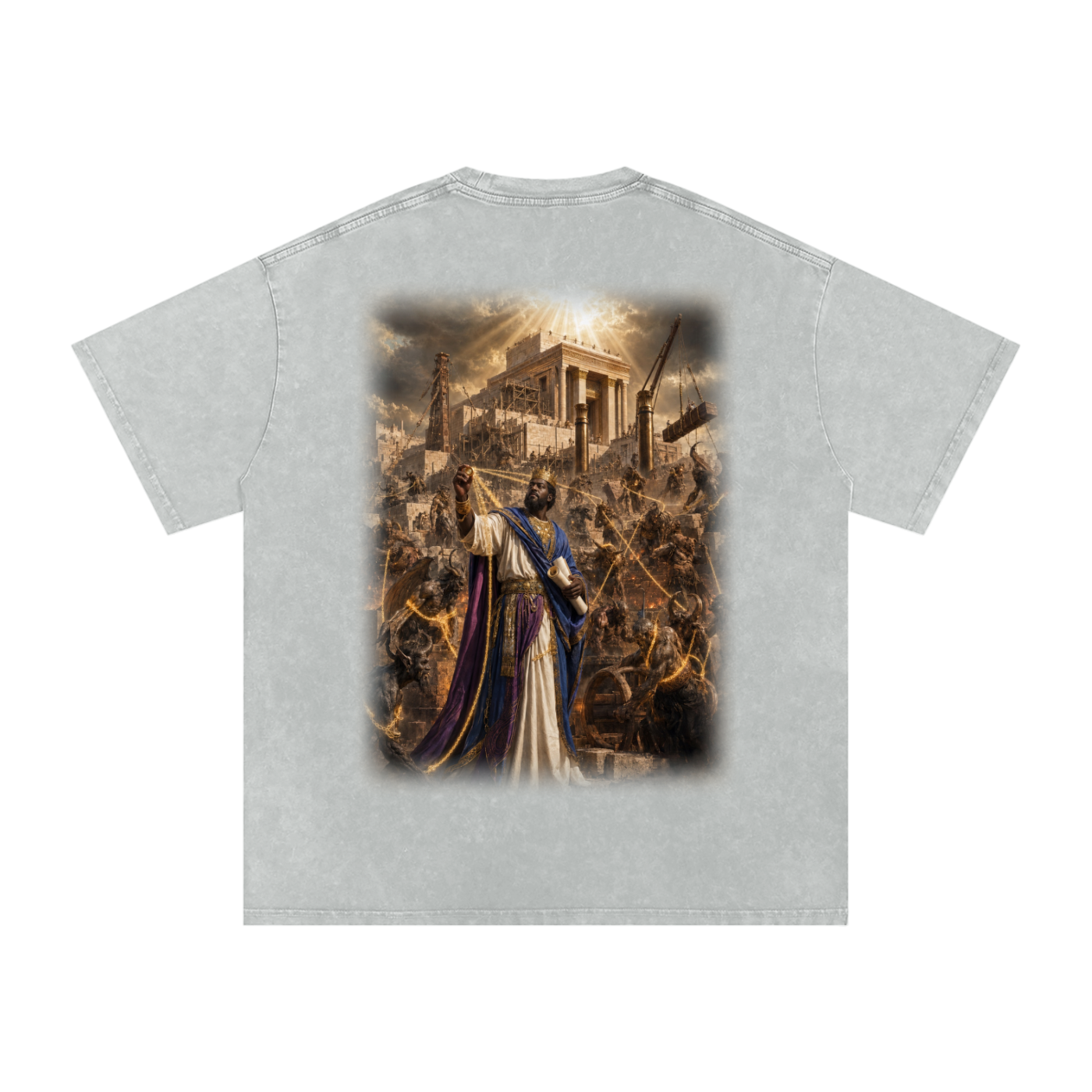 Jubilore “Solomon” Snow Washed Oversized Cotton T-Shirt