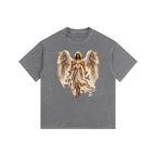 Jubilore "Powers" Vintage Washed Oversized Cotton T-Shirt